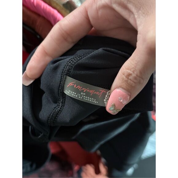 NWOT Free People FP Movement Back It Up Athletic Black One Piece Romper Women's - Picture 13 of 13